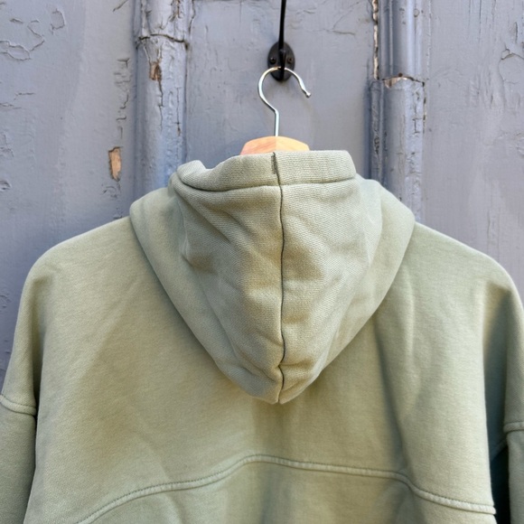 Everlane Seafoam Green The Track Zip Front Crop Hoody, size S - Picture 11 of 11